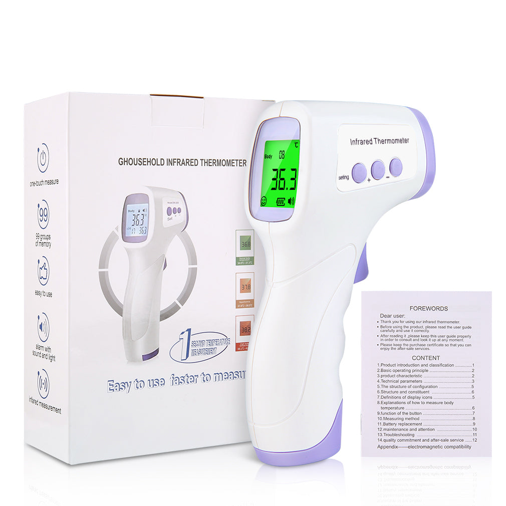 Non-Contact High Precision Infrared Forehead Temperature Thermometer Meter