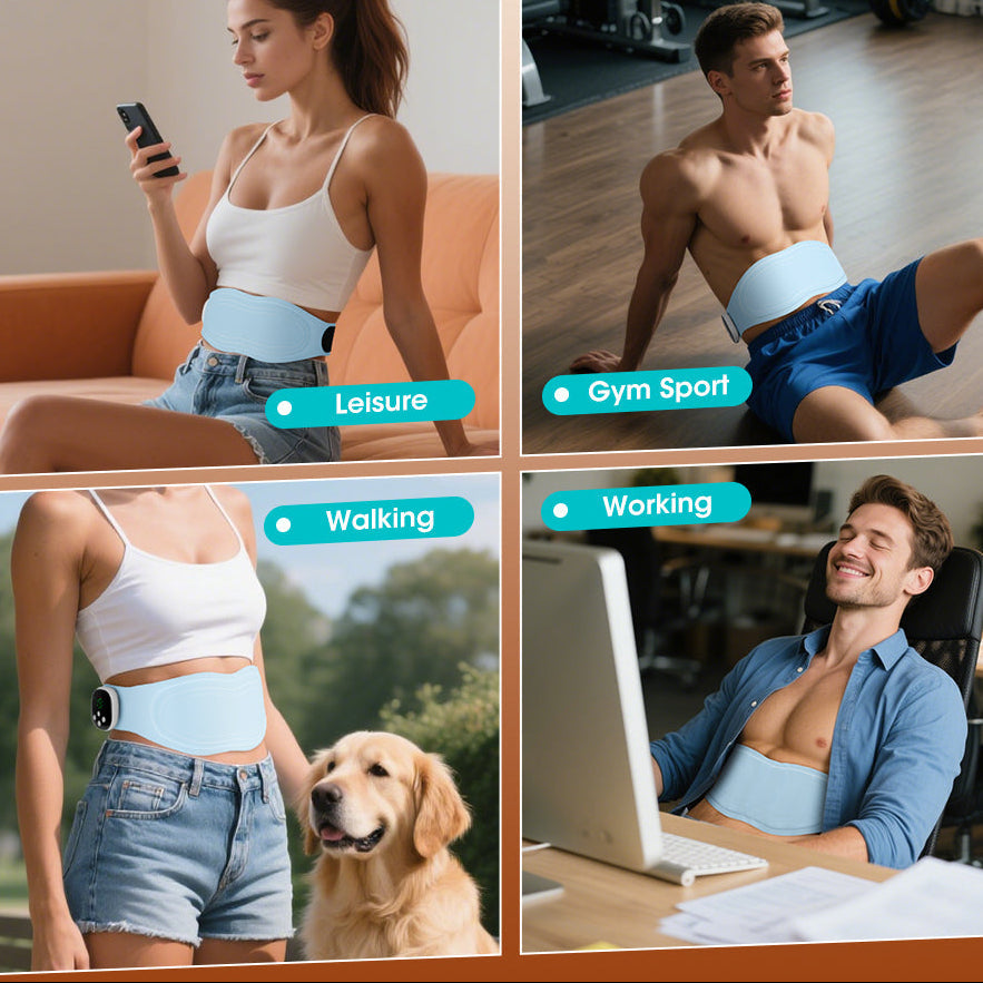 Waist Abdominal Muscle Stimulator Belt Fitness Training Slimming Device