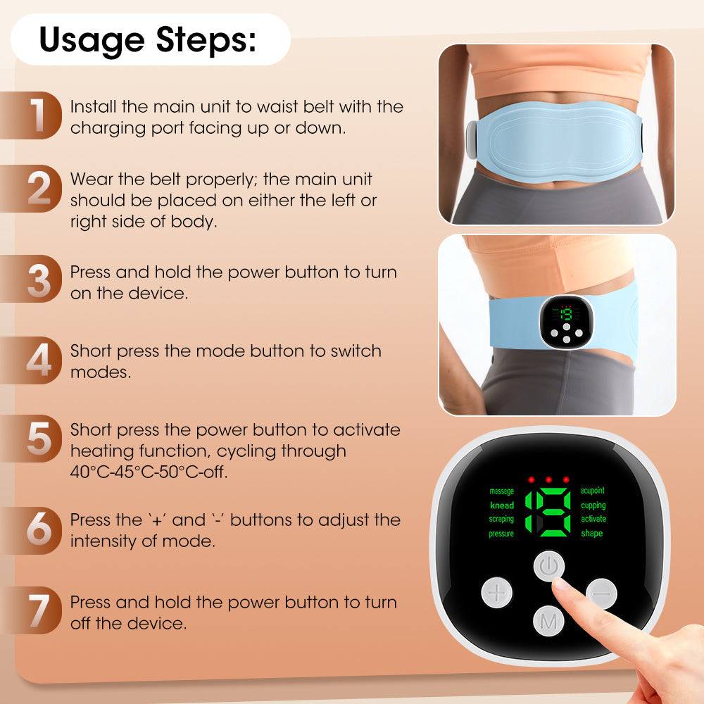 Waist Abdominal Muscle Stimulator Belt Fitness Training Slimming Device