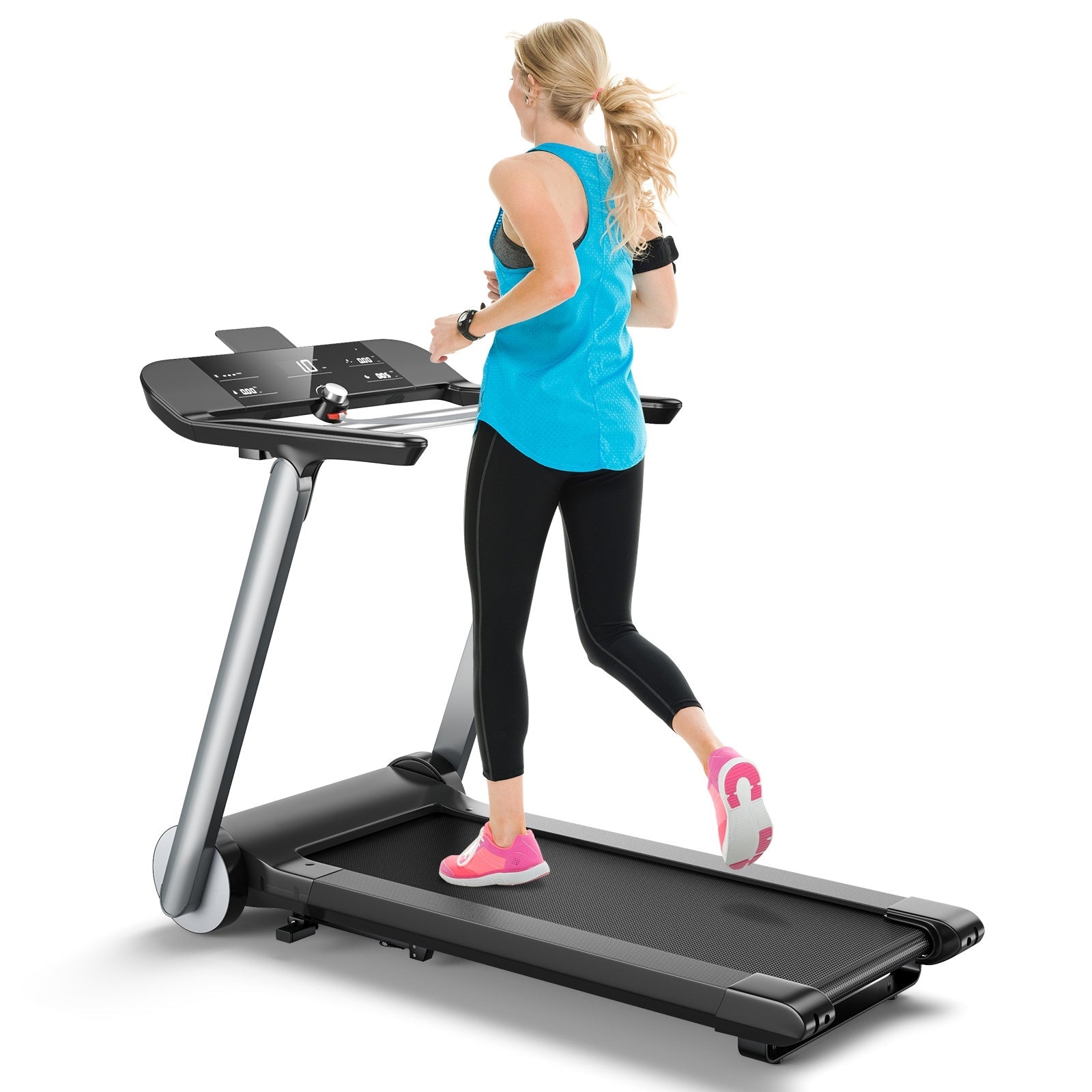 Italian Design Folding Treadmill Heart Rate Belt Fitness Home Running Machine