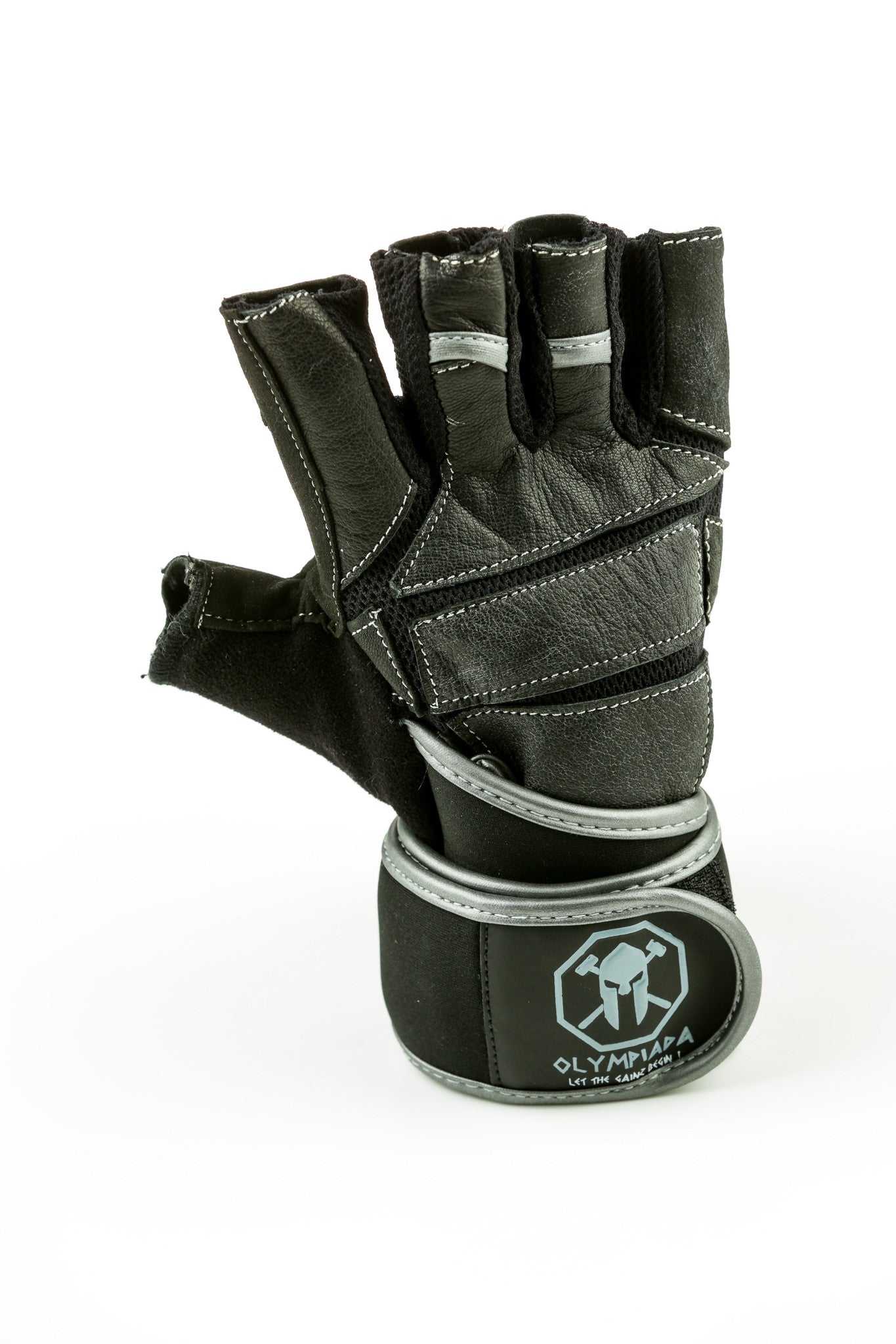 Heavy Duty Leather Weight Lifting Gloves Strong Grip Gym Training