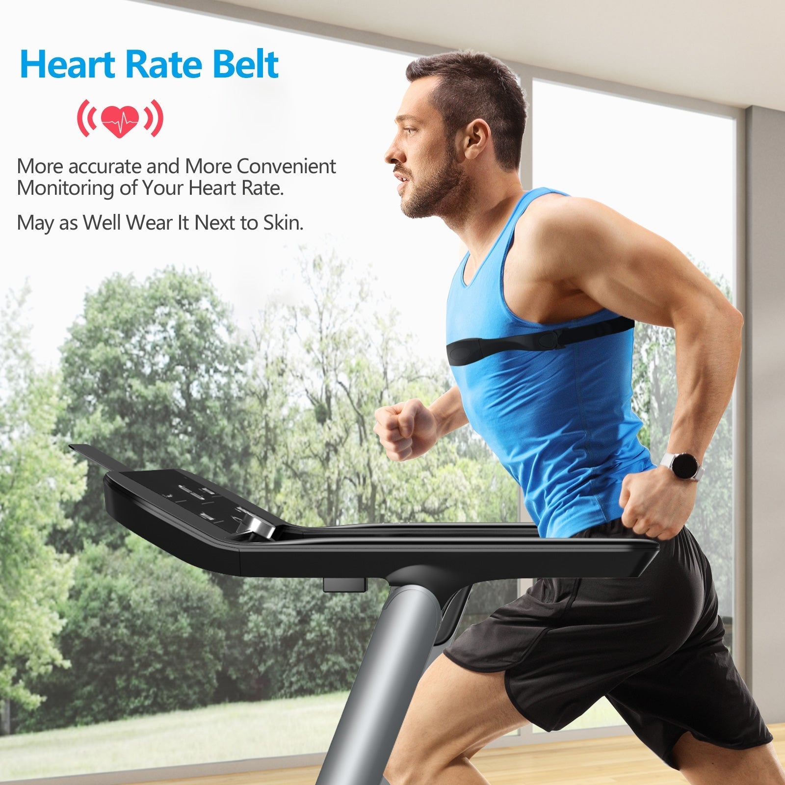 Italian Design Folding Treadmill Heart Rate Belt Fitness Home Running Machine