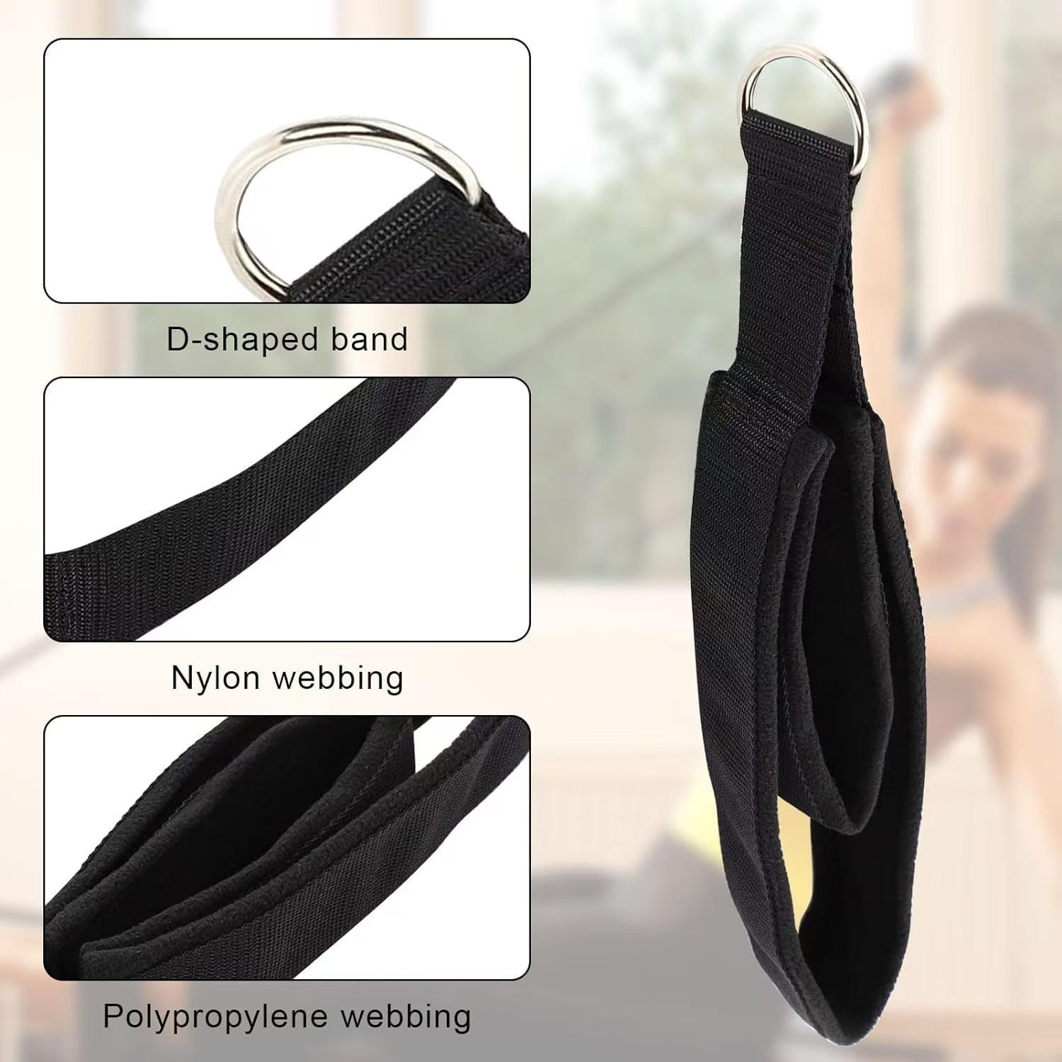 Double Ring Yoga Pilates Ankle Wrist Shoulder Strap Fitness Accessories