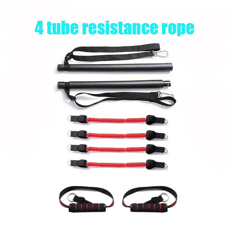 Pilates Resistance Band Stick Muscle Training Tension Bar Fitness Home Workout