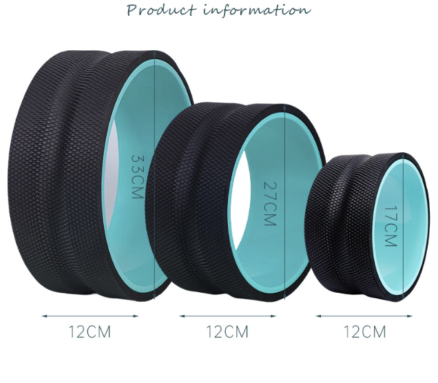 Yoga Wheel Set 3PCS Pilates Back Stretch Massage Fitness Kit