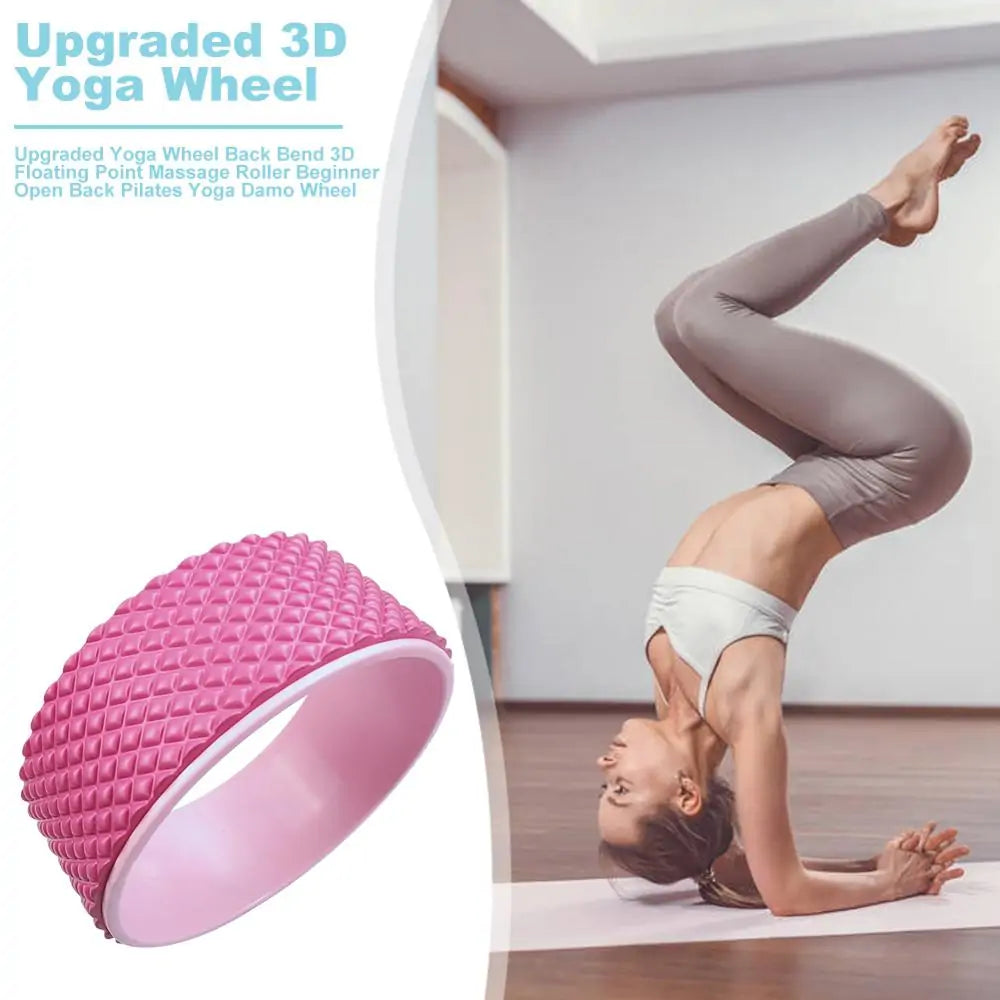 3D Massage Yoga Wheel Back Stretching Spine Relief Fitness Tool