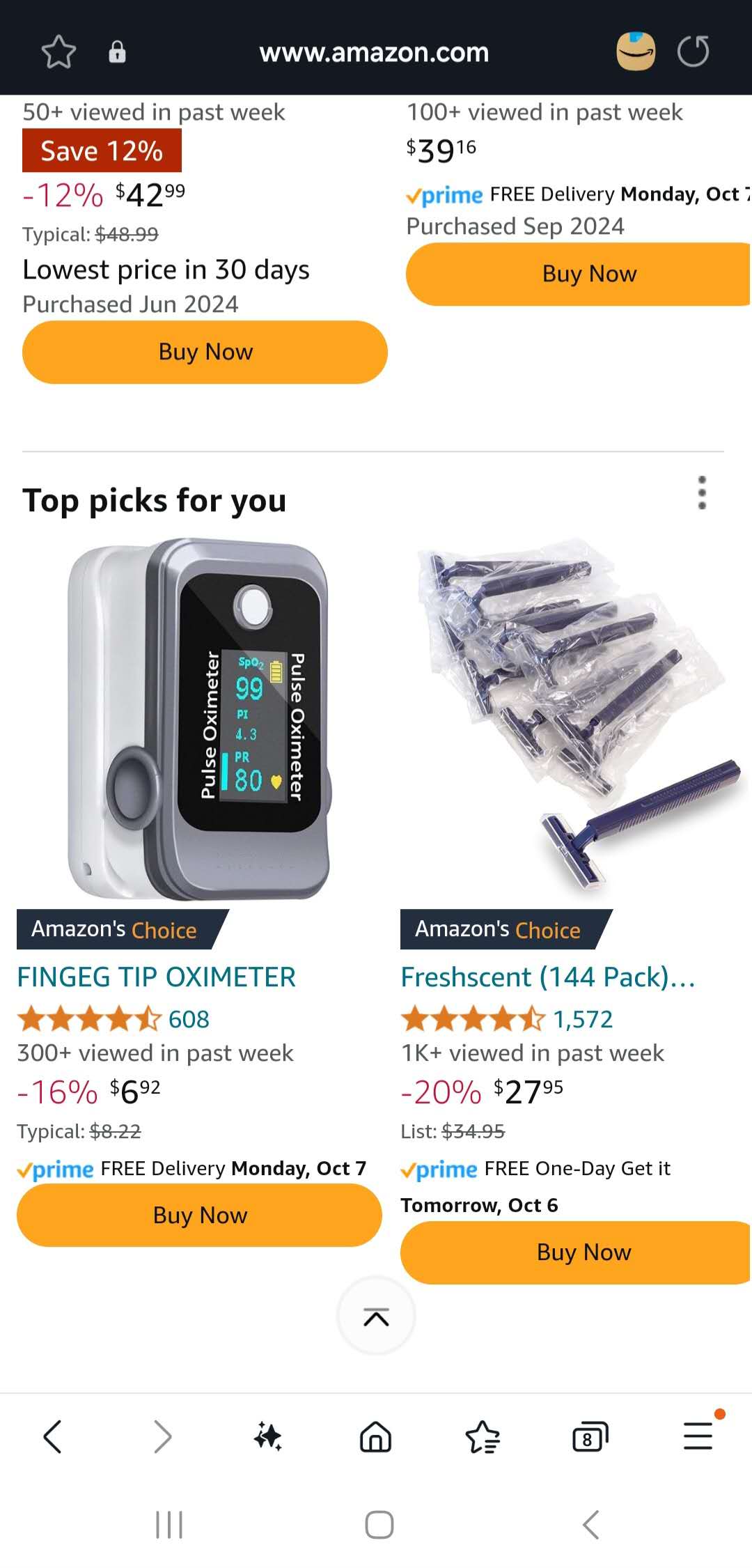 Fingertip Pulse Oximeter SpO2 Heart Rate Monitor Digital Device