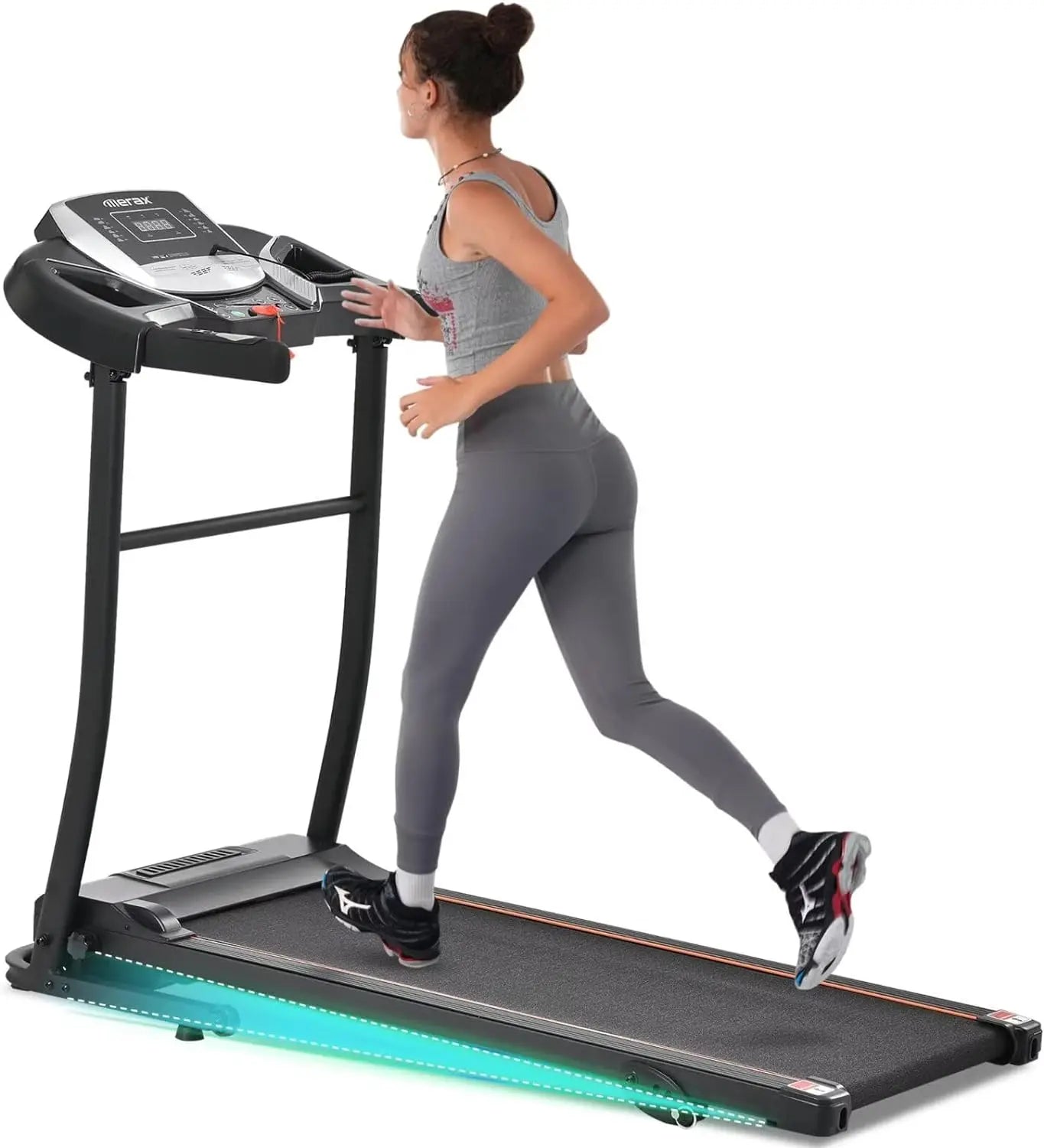 Merax Electric Folding Treadmill Motorized Running Machine with Built-In Speakers