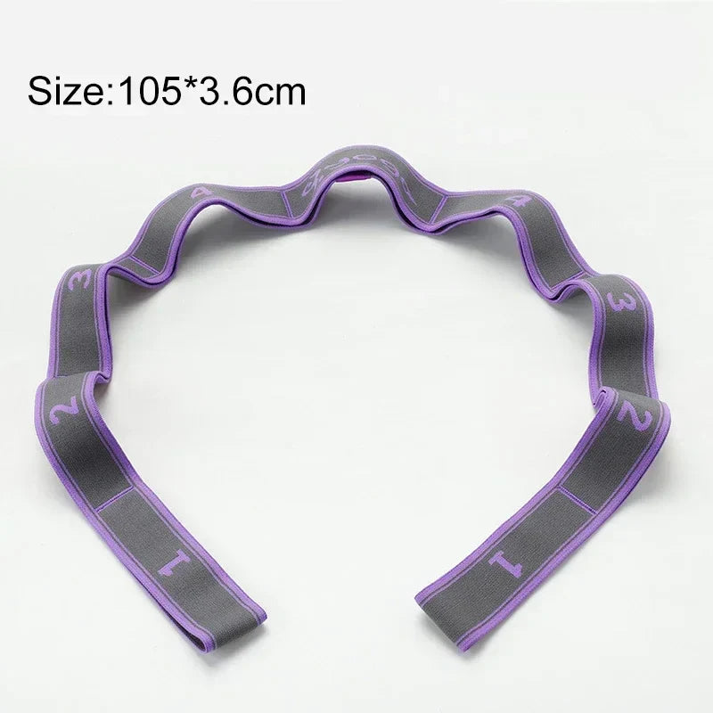 Yoga Stretch Strap Elastic Resistance Band Pilates Dance Flexibility Training