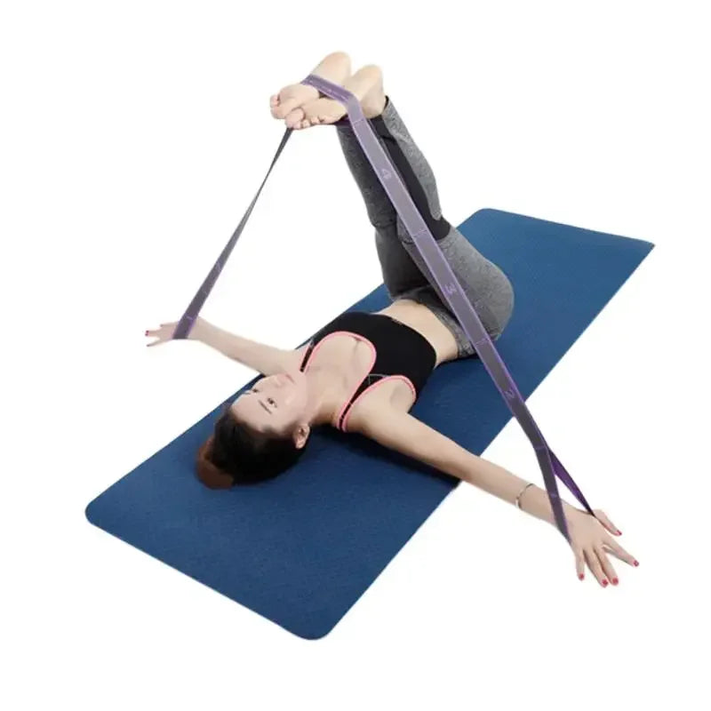 Yoga Stretch Strap Elastic Resistance Band Pilates Dance Flexibility Training