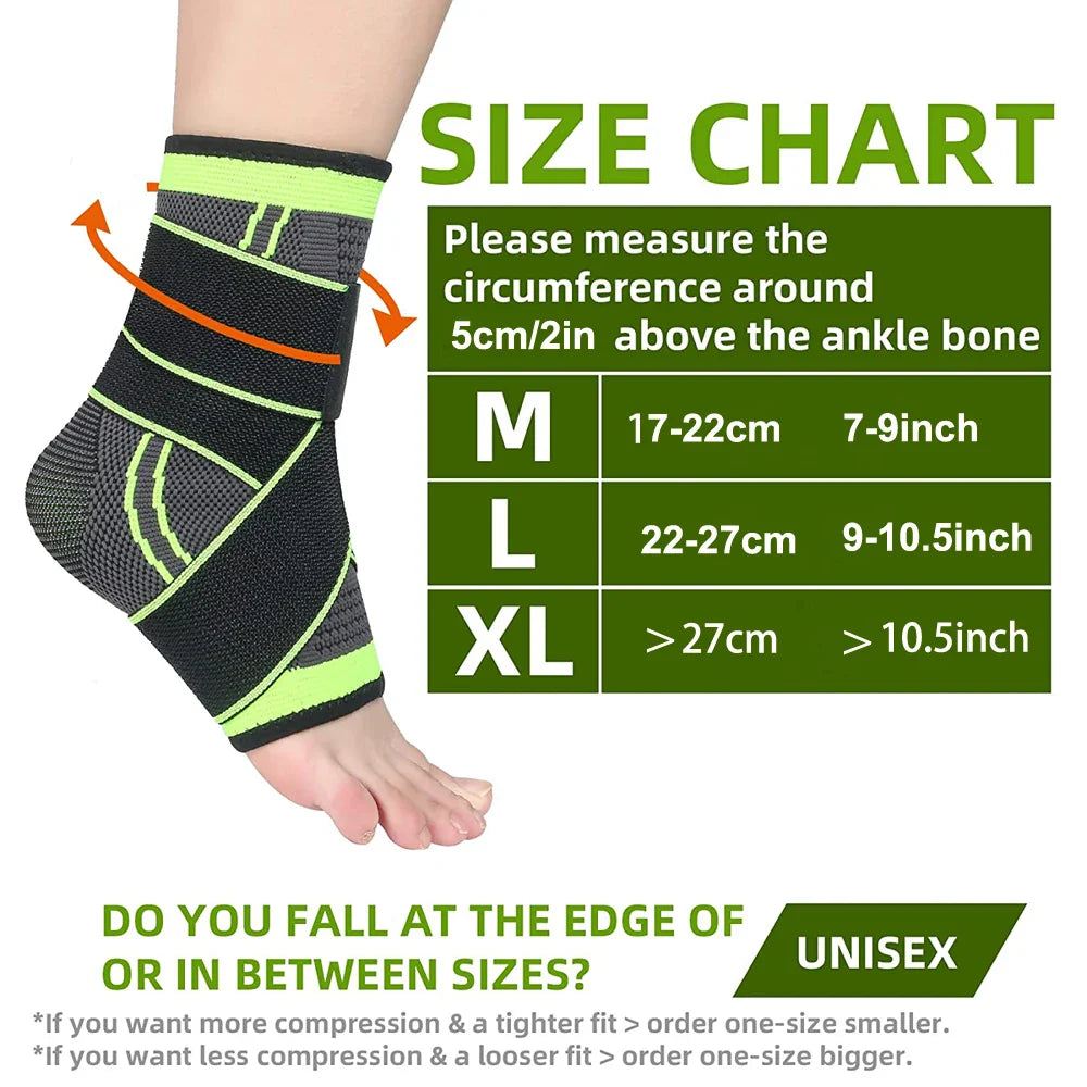 Sports Ankle Brace Compression Support Sleeve Elastic Foot Protection Gym Gear