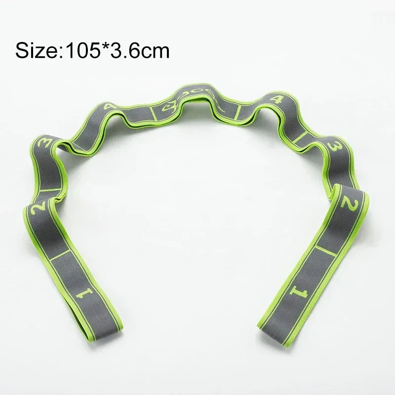 Yoga Stretch Strap Elastic Resistance Band Pilates Dance Flexibility Training