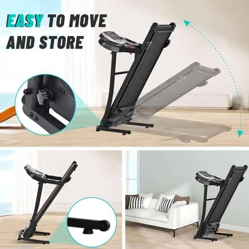 Merax Electric Folding Treadmill Motorized Running Machine with Built-In Speakers