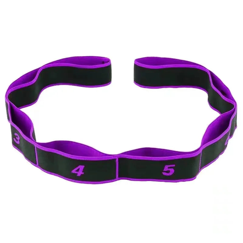 Multi Loop Yoga Stretch Resistance Band Flexibility Training Exercise Strap