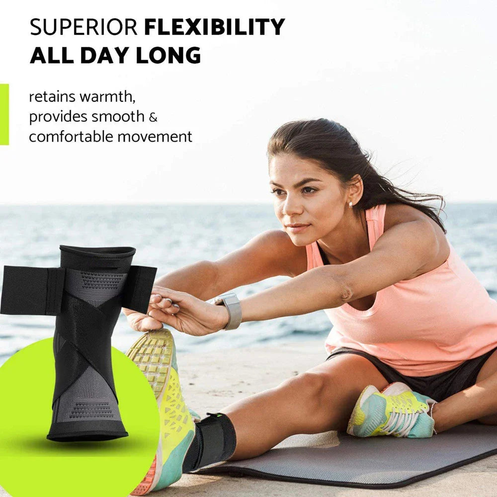 Sports Ankle Brace Compression Support Sleeve Elastic Foot Protection Gym Gear