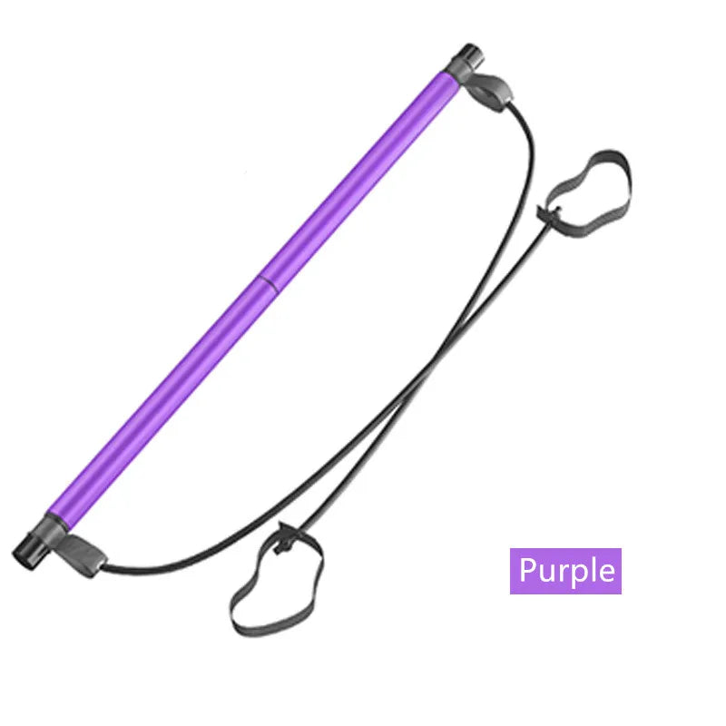 Portable Pilates Bar Resistance Band Stick Home Muscle Toning Workout Equipment