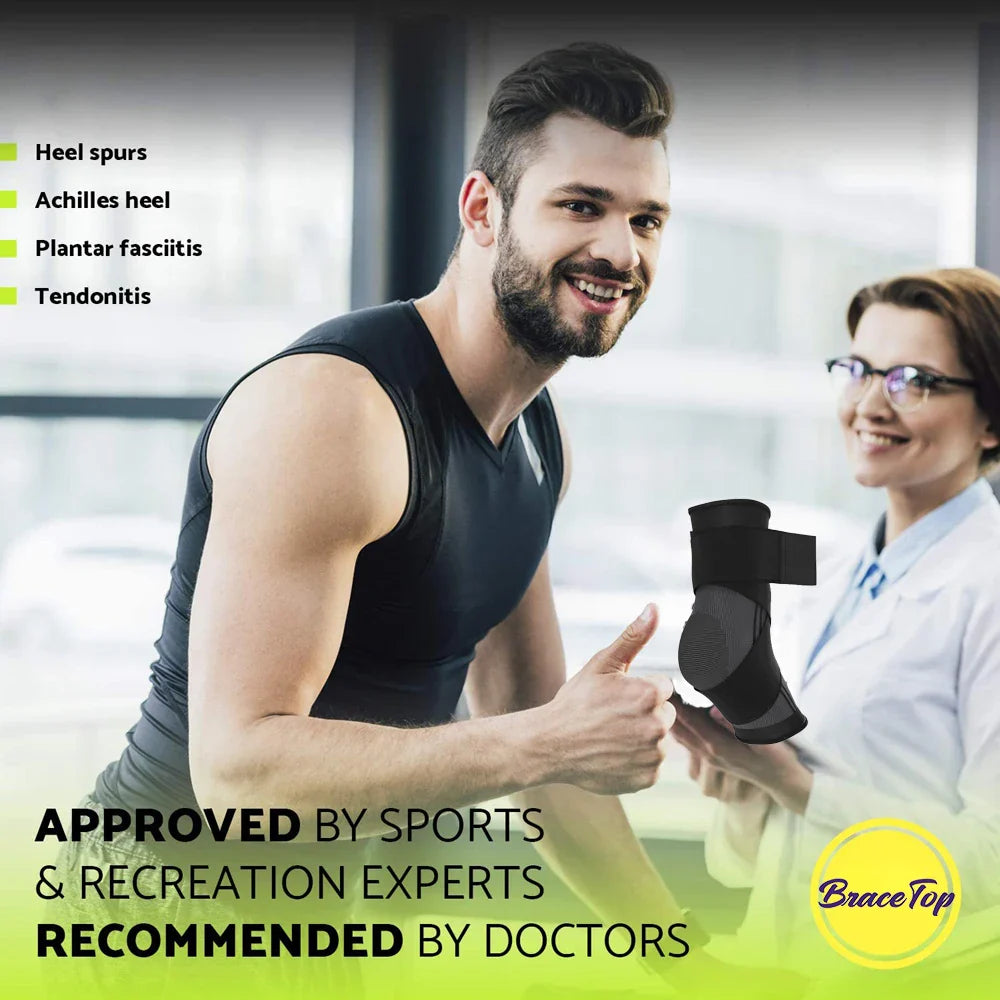 Sports Ankle Brace Compression Support Sleeve Elastic Foot Protection Gym Gear