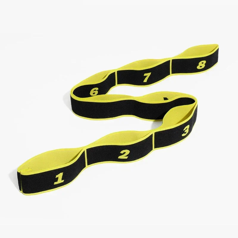 Yoga Stretch Strap Elastic Resistance Band Pilates Dance Flexibility Training