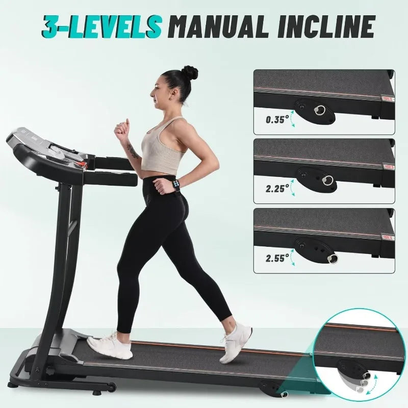 Merax Electric Folding Treadmill Motorized Running Machine with Built-In Speakers