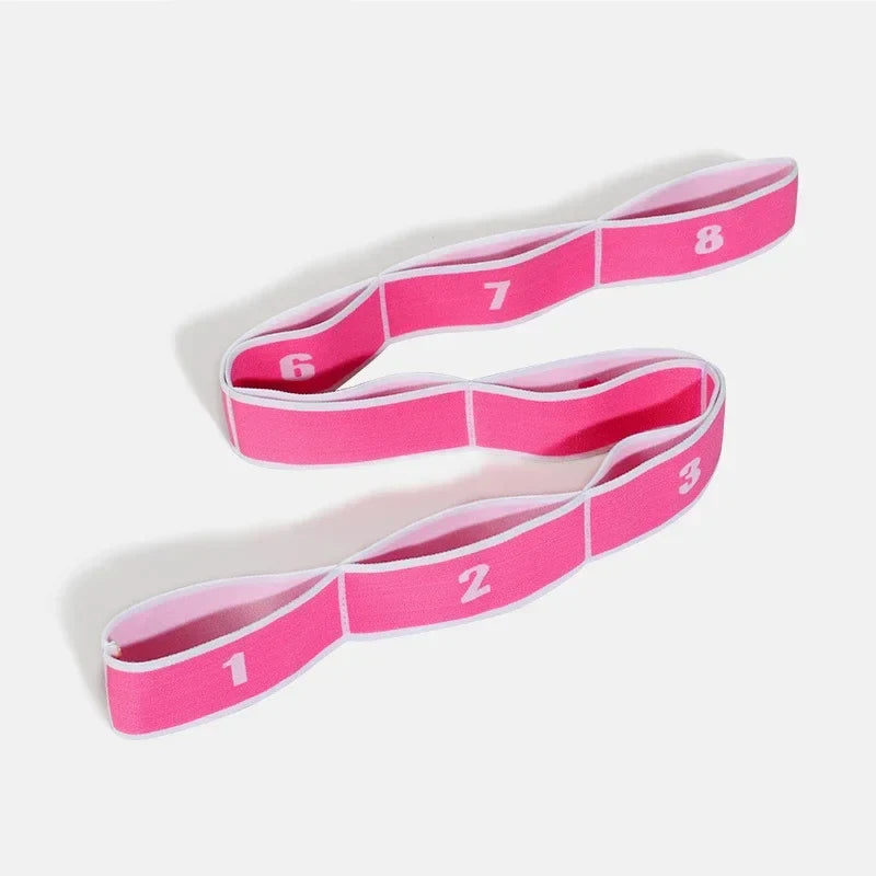 Yoga Stretch Strap Elastic Resistance Band Pilates Dance Flexibility Training