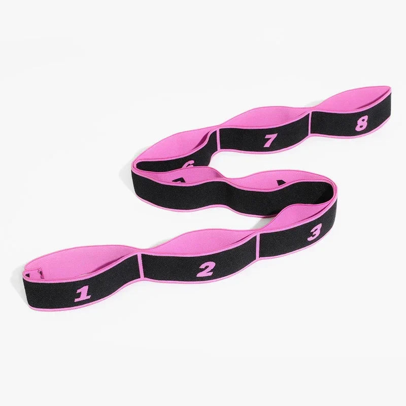 Yoga Stretch Strap Elastic Resistance Band Pilates Dance Flexibility Training