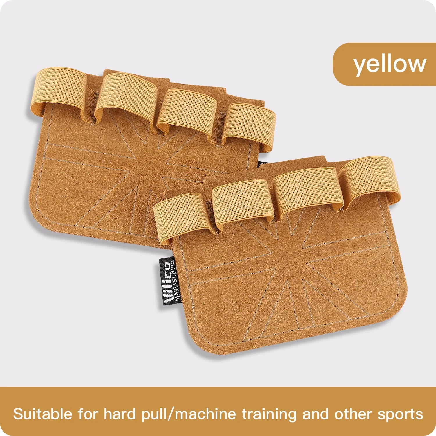 Leather Weight Lifting Gloves Palm Protection Gym Training Workout Grip
