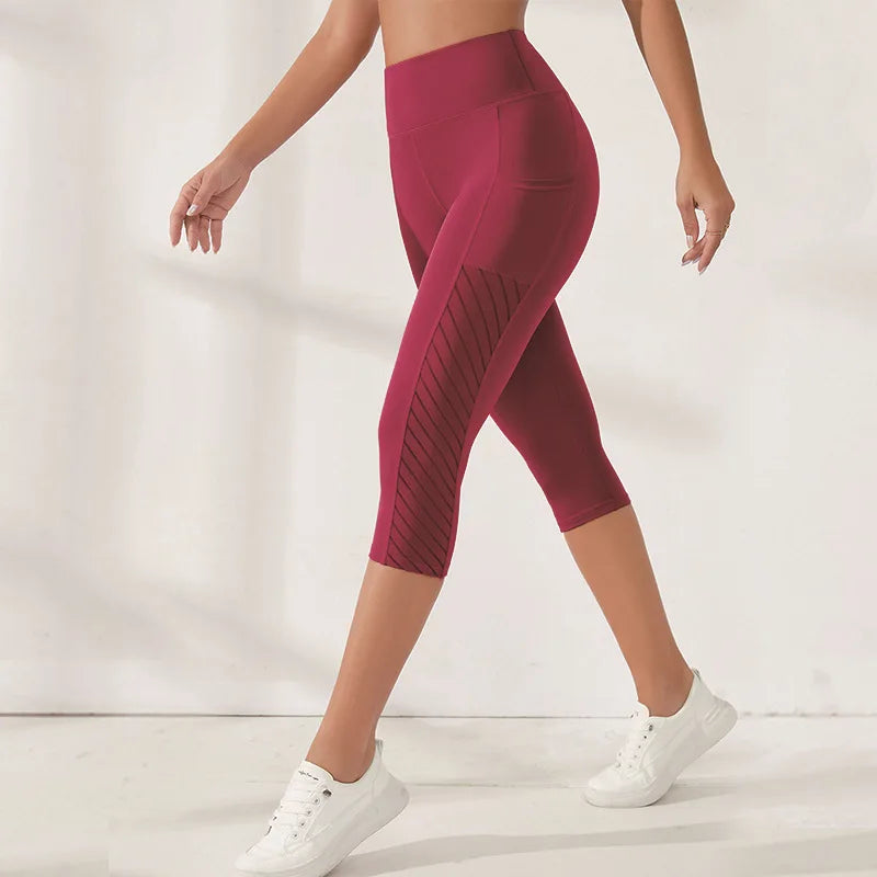 Women's High Waisted Breathable Sports Shorts Fitness Workout Activewear Bottoms