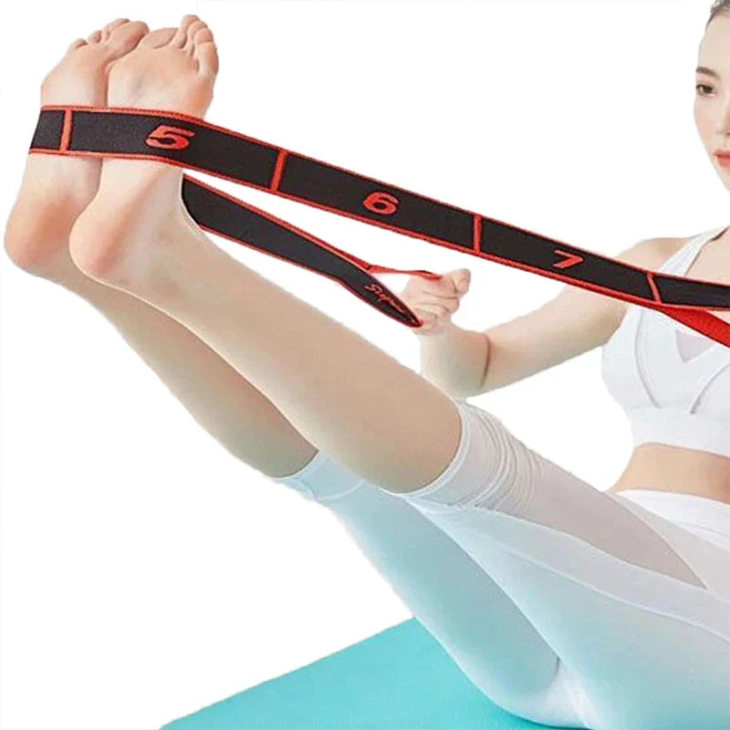 Multi Loop Yoga Stretch Resistance Band Flexibility Training Exercise Strap