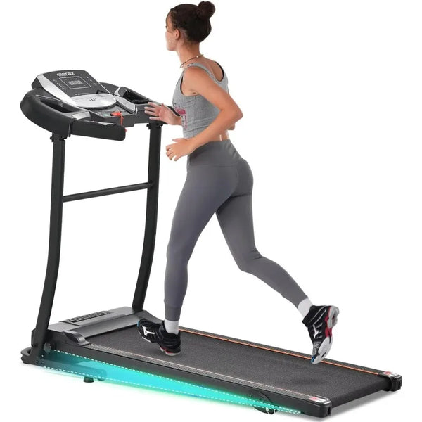 Merax Electric Folding Treadmill Motorized Running Machine with Built-In Speakers