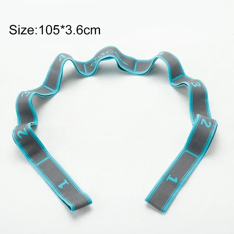 Yoga Stretch Strap Elastic Resistance Band Pilates Dance Flexibility Training