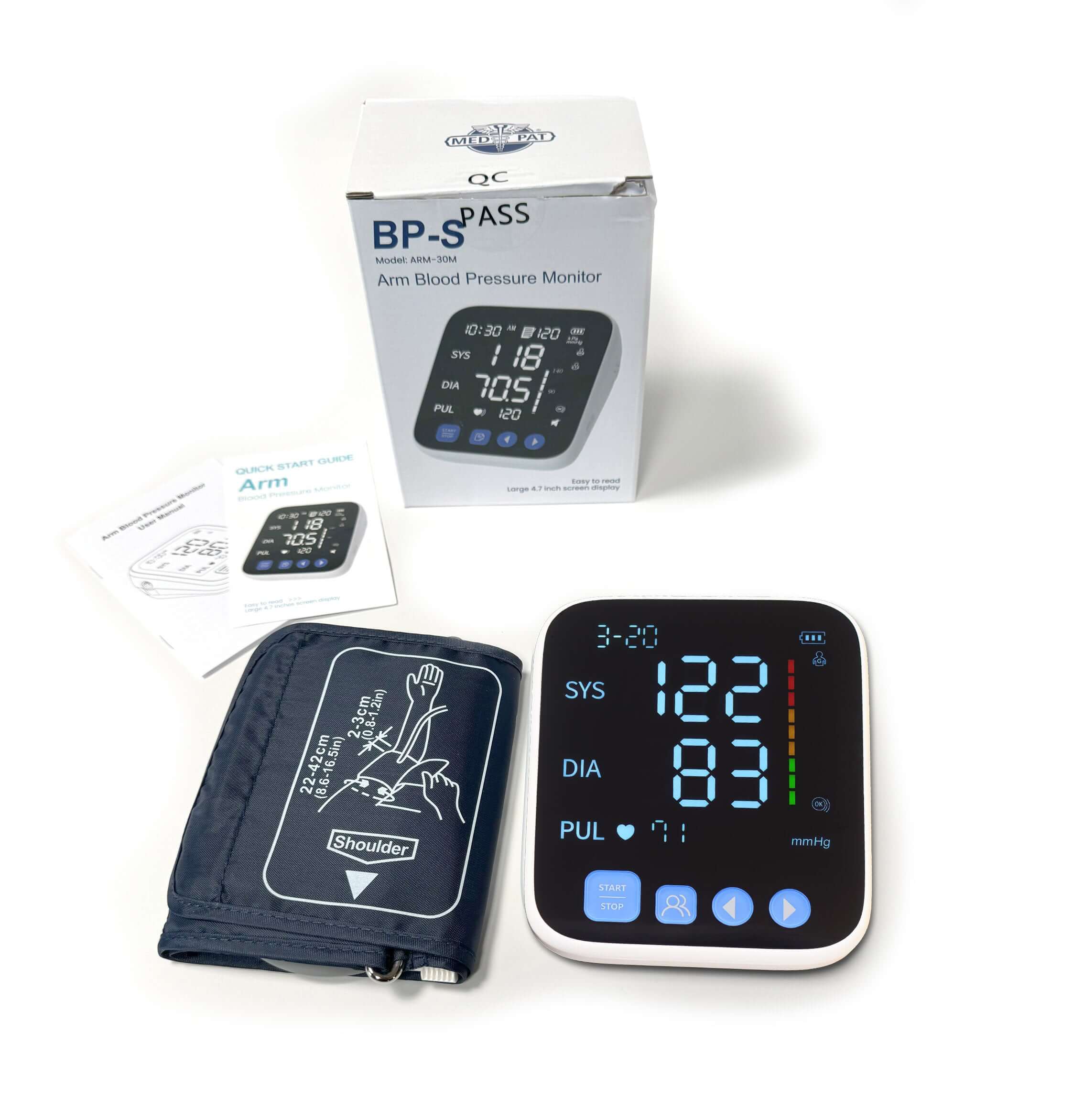 Digital Arm Blood Pressure Monitor FDA Cleared Device
