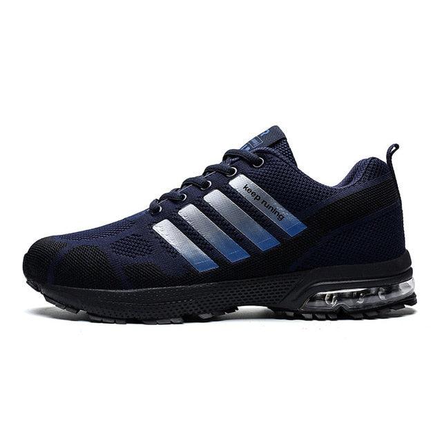 Men's Air Cushion Running Sneakers Breathable Lace-Up Athletic Jogging Shoes