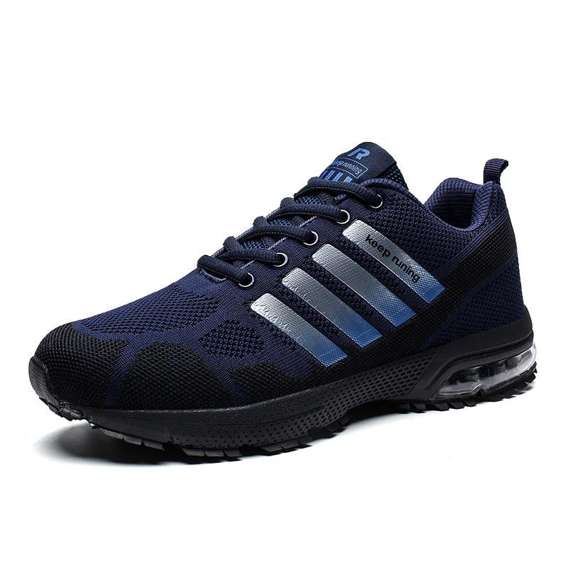 Men's Air Cushion Running Sneakers Breathable Lace-Up Athletic Jogging Shoes