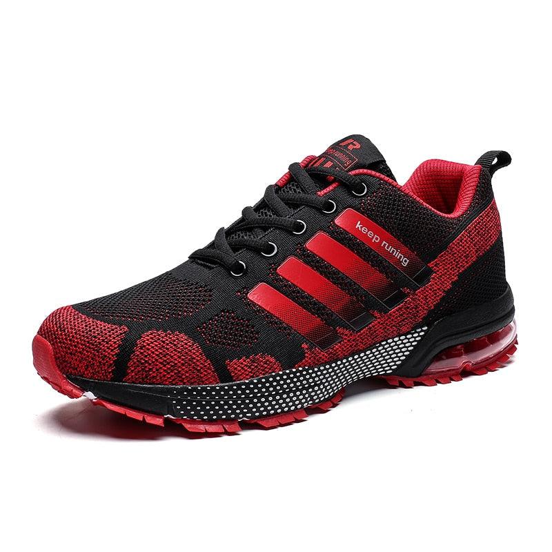 Men's Air Cushion Running Sneakers Breathable Lace-Up Athletic Jogging Shoes