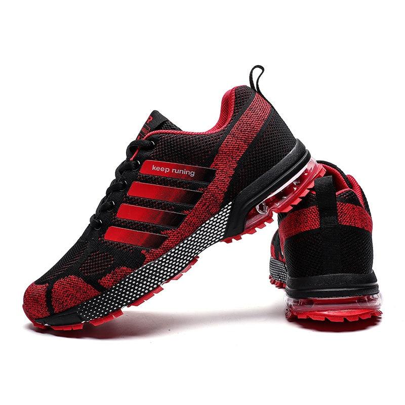 Men's Air Cushion Running Sneakers Breathable Lace-Up Athletic Jogging Shoes