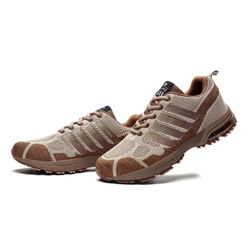 Men's Air Cushion Running Sneakers Breathable Lace-Up Athletic Jogging Shoes