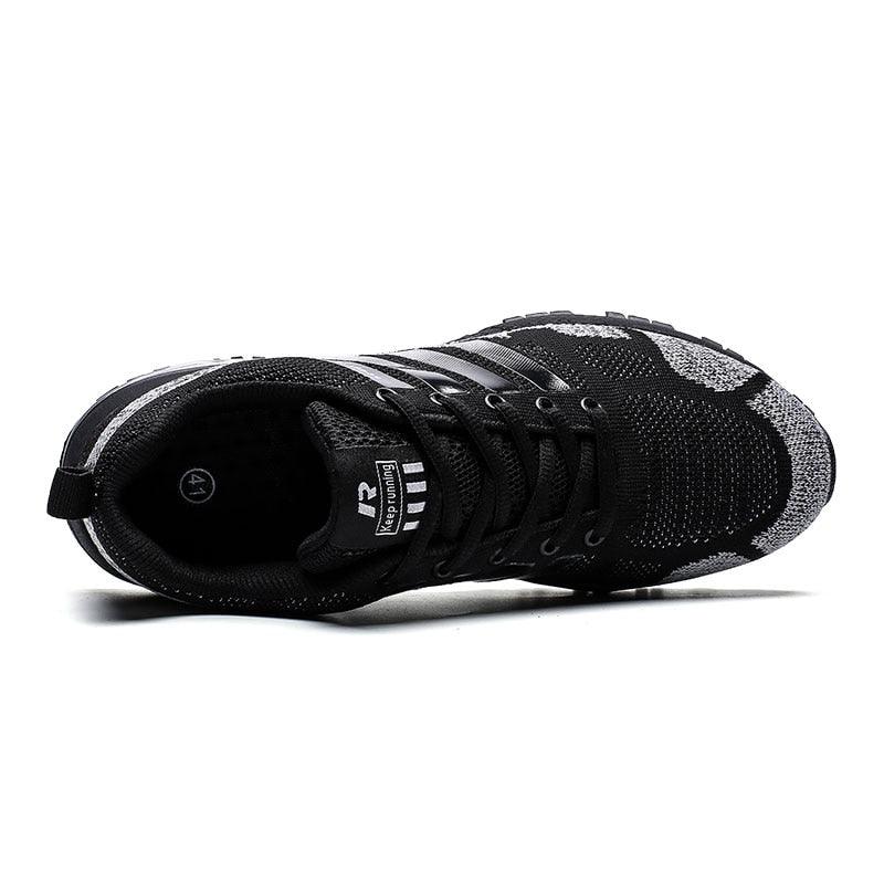 Men's Air Cushion Running Sneakers Breathable Lace-Up Athletic Jogging Shoes