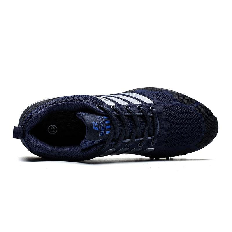 Men's Air Cushion Running Sneakers Breathable Lace-Up Athletic Jogging Shoes