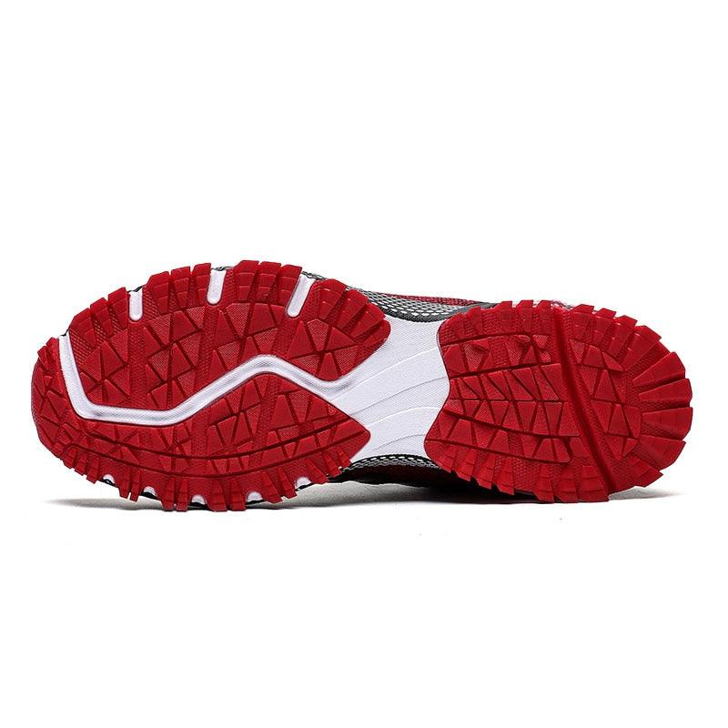 Men's Air Cushion Running Sneakers Breathable Lace-Up Athletic Jogging Shoes