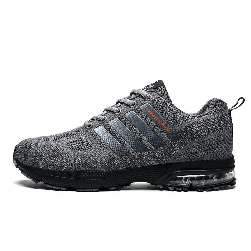 Men's Air Cushion Running Sneakers Breathable Lace-Up Athletic Jogging Shoes