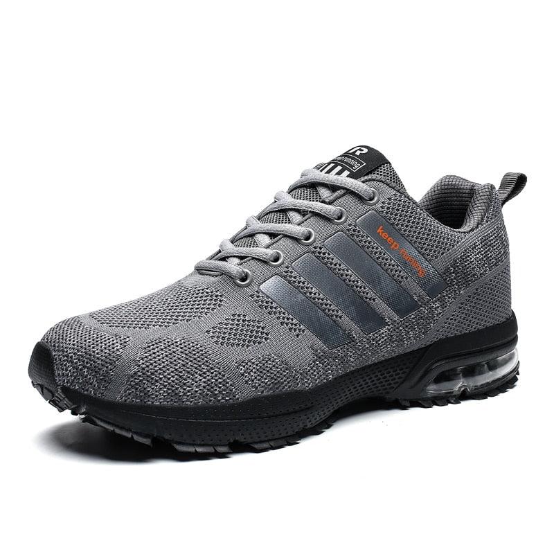 Men's Air Cushion Running Sneakers Breathable Lace-Up Athletic Jogging Shoes