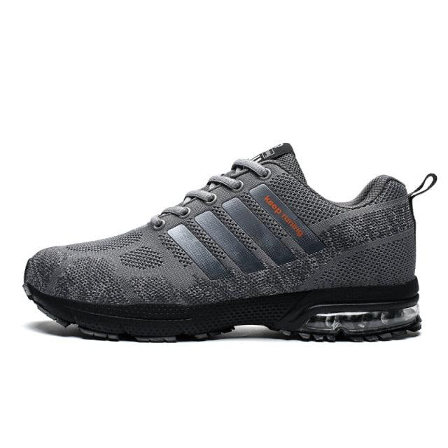 Men's Air Cushion Running Sneakers Breathable Lace-Up Athletic Jogging Shoes