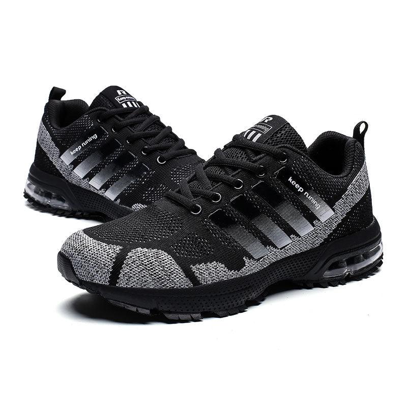 Men's Air Cushion Running Sneakers Breathable Lace-Up Athletic Jogging Shoes