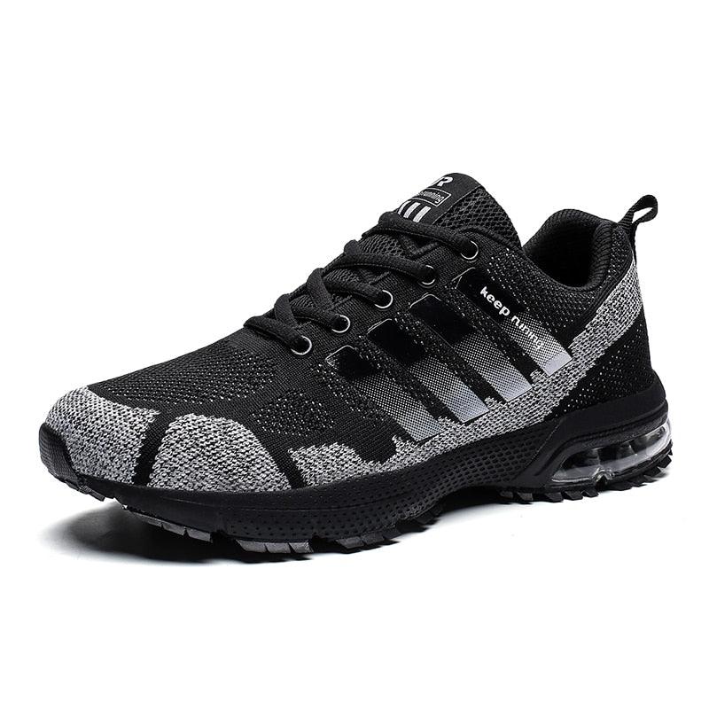 Men's Air Cushion Running Sneakers Breathable Lace-Up Athletic Jogging Shoes
