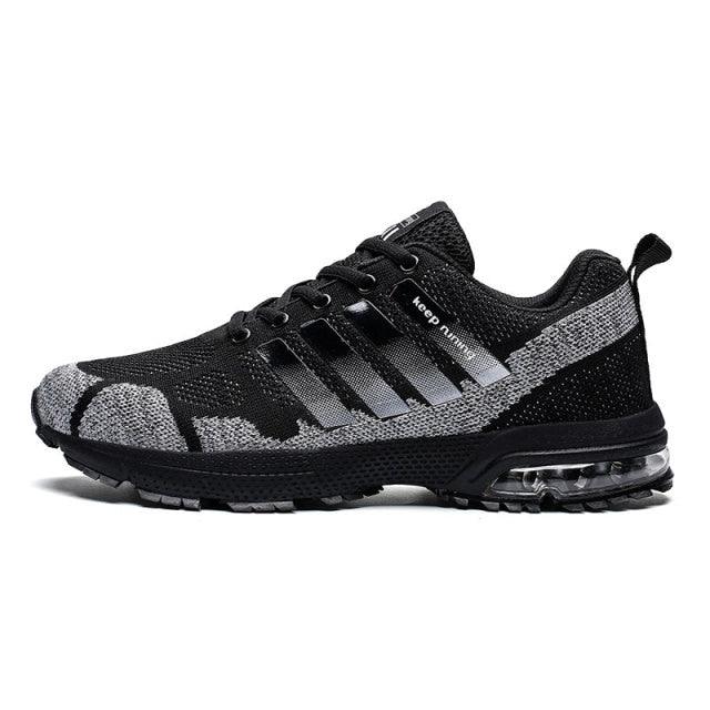 Men's Air Cushion Running Sneakers Breathable Lace-Up Athletic Jogging Shoes