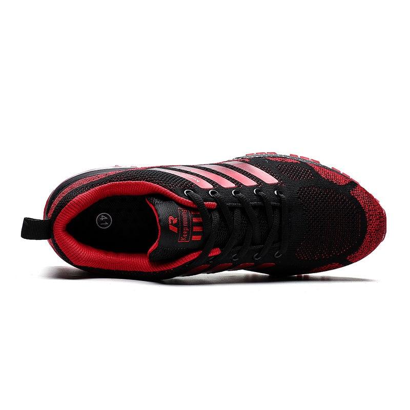 Men's Air Cushion Running Sneakers Breathable Lace-Up Athletic Jogging Shoes
