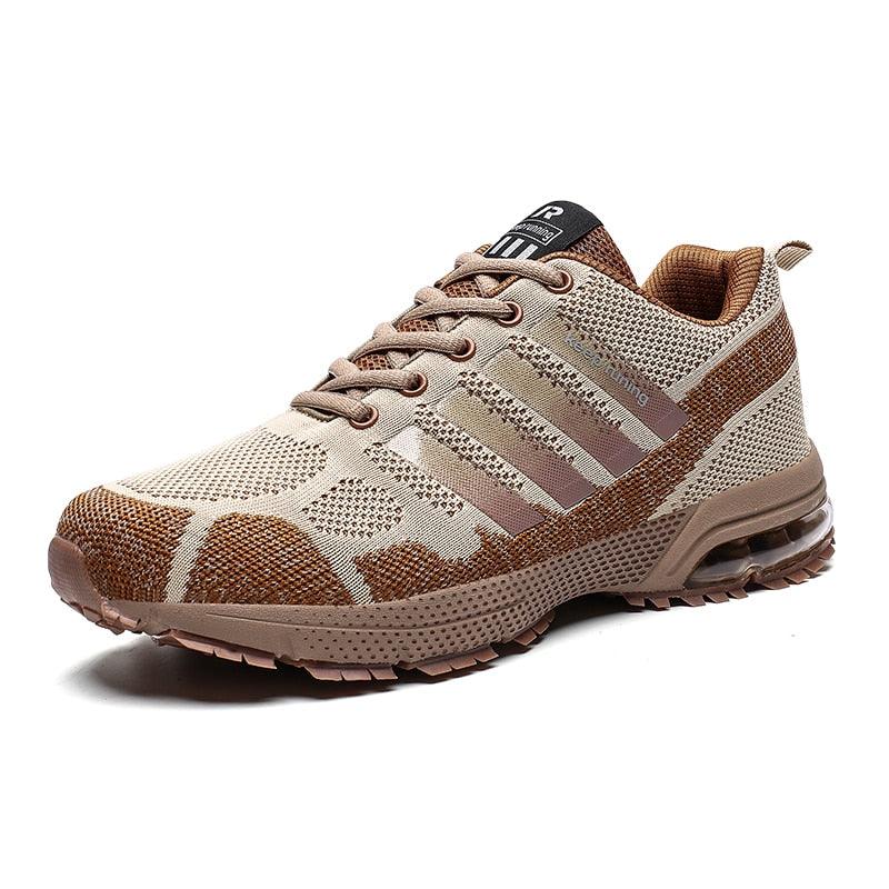 Men's Air Cushion Running Sneakers Breathable Lace-Up Athletic Jogging Shoes