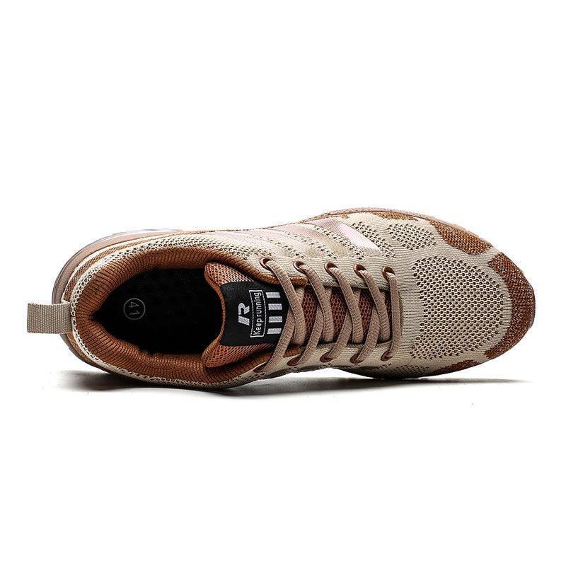 Men's Air Cushion Running Sneakers Breathable Lace-Up Athletic Jogging Shoes