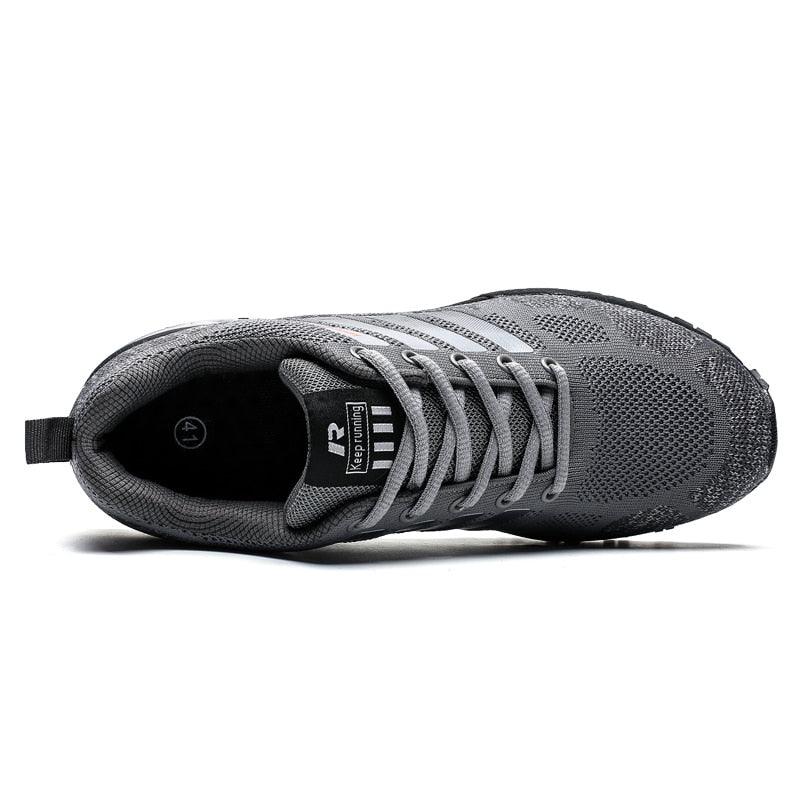 Men's Air Cushion Running Sneakers Breathable Lace-Up Athletic Jogging Shoes