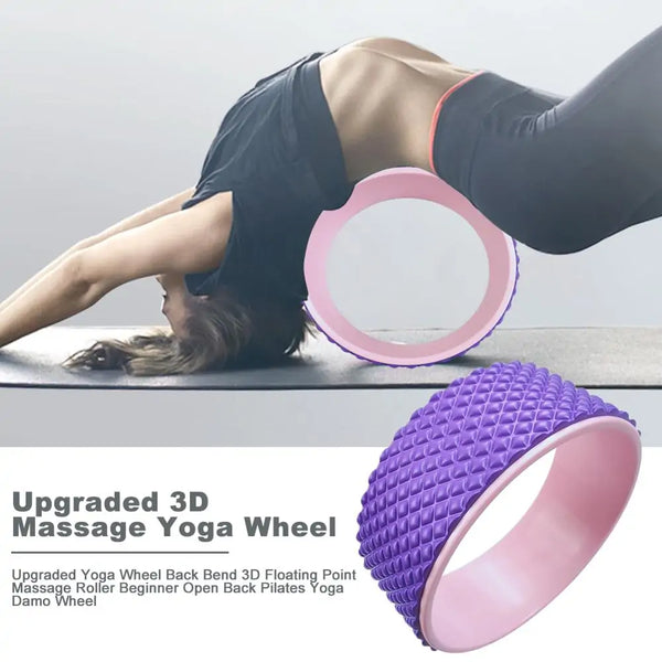 3D Massage Yoga Wheel Back Stretching Spine Relief Fitness Tool